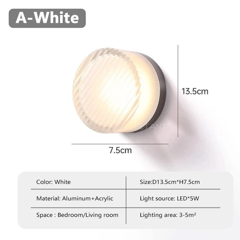 Modern LED Wall Lamp Living Room Amber Jelly Decor Wall Sconces  Corridor Study Dining Room  Home Decoration Smokey Grey Fixture