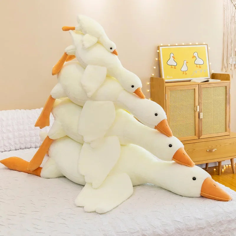 50/90/130CM Funny Goose Plush Toy, Soft Duck Pillow, Cute Stuffed Animal for Sleeping, Kids Gift, Girlfriend Birthday Present