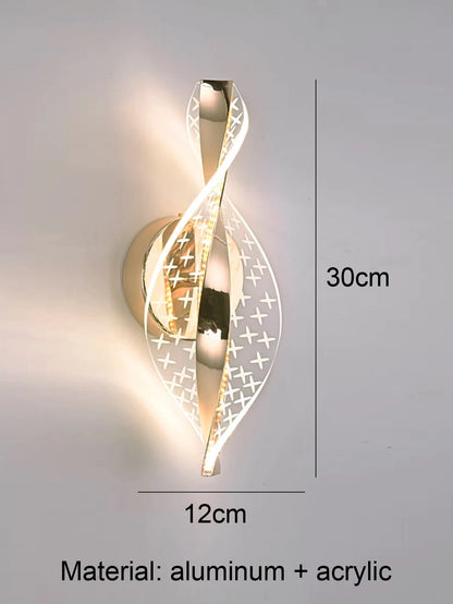 LED Modern 1PC Gold/Black Acrylic wall lamp,Lustre Hallway, Bedroom,Living  room,Bedside lamps room decor,Wall decoration items