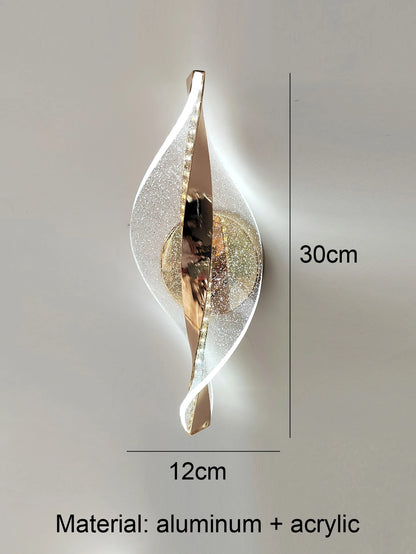 LED Modern 1PC Gold/Black Acrylic wall lamp,Lustre Hallway, Bedroom,Living  room,Bedside lamps room decor,Wall decoration items