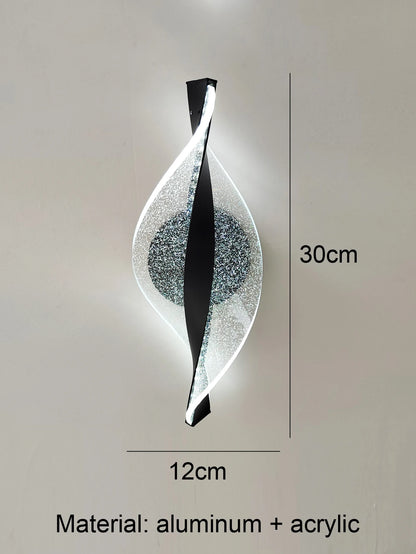 LED Modern 1PC Gold/Black Acrylic wall lamp,Lustre Hallway, Bedroom,Living  room,Bedside lamps room decor,Wall decoration items